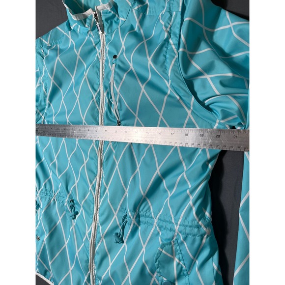 IZOD Golf Women's Convertible Jacket M‎ Aqua Blue Zip-Off Sleeves to Vest - Picture 8 of 16
